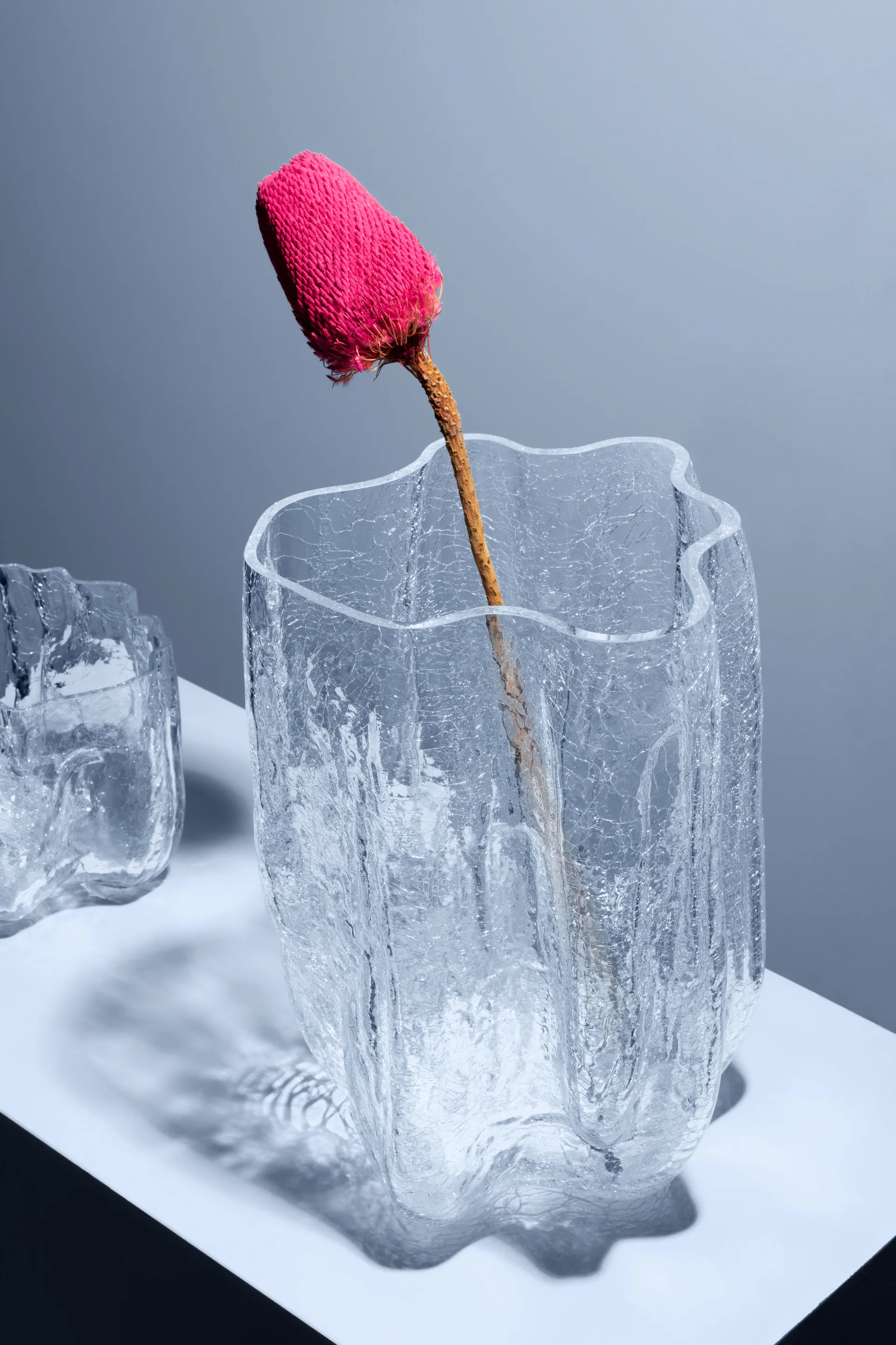 Crackle vase 37 cm, Clear Kosta Boda