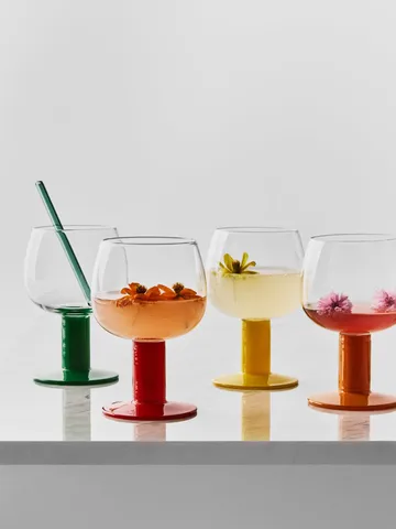Father’s glass - Mixed colours, 40 cl, 4-pack - Kosta Boda