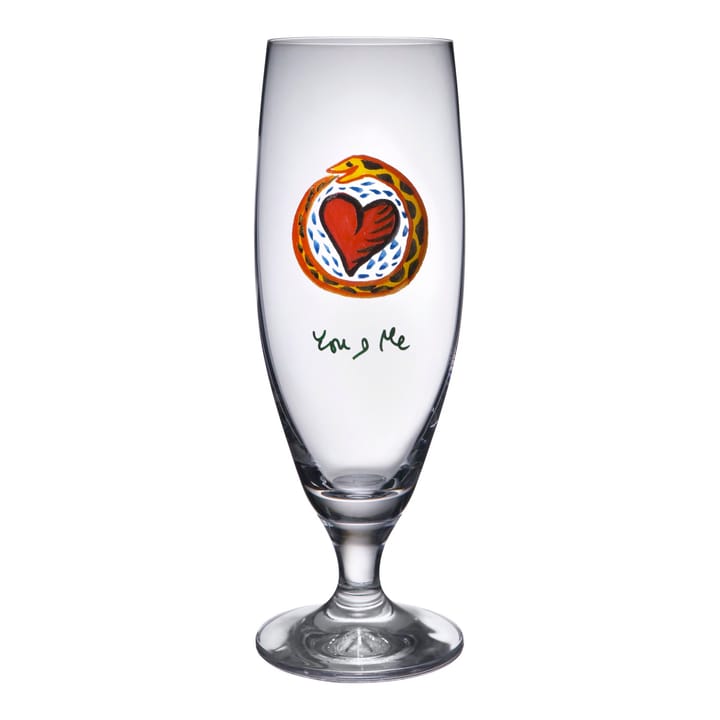 Friendship beer glass 50 cl - you - Kosta Boda