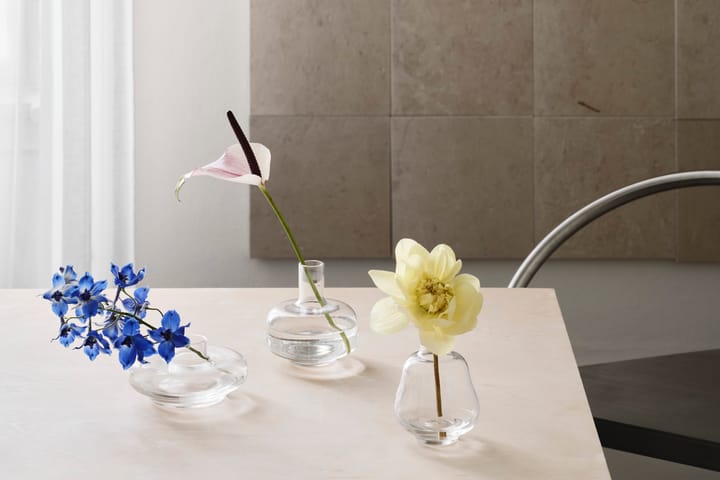 Kappa vase set of 3, Clear Kosta Boda