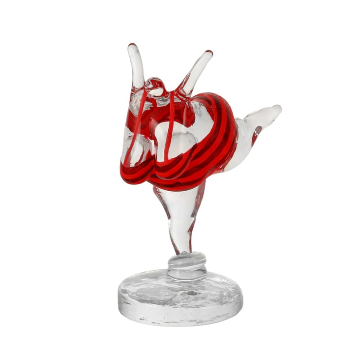 KE 'Badlycka' glass sculpture, Red Kosta Boda