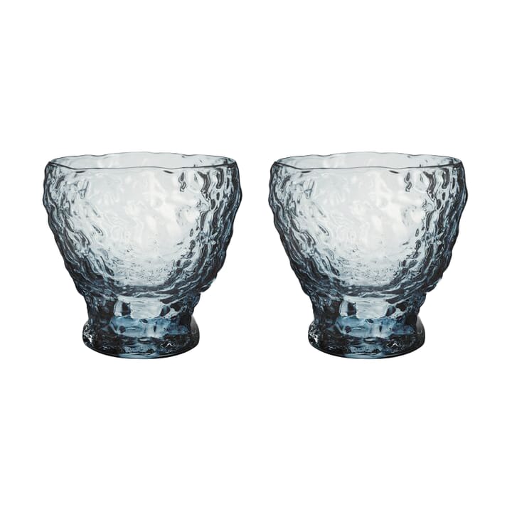 Moss tumbler glass circular 33 cl 2-pack - Blue - Kosta Boda