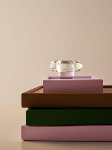 Orion tealight holder 6.3xØ11 cm - Pink - Kosta Boda