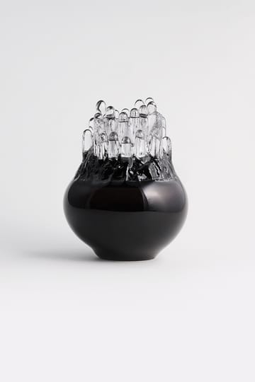 Polar candle holder 190 mm - Black - Kosta Boda