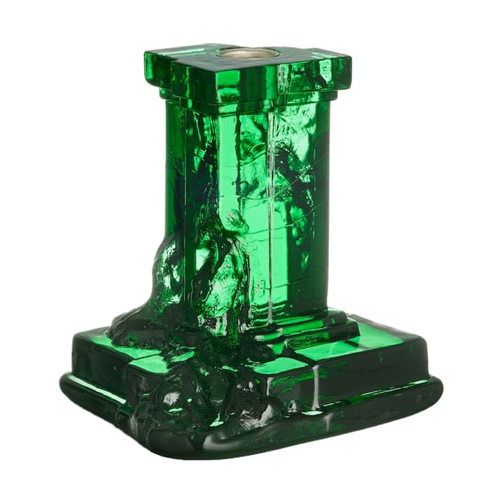 Rocky Baroque candle sticks 150 mm - Emerald green - Kosta Boda