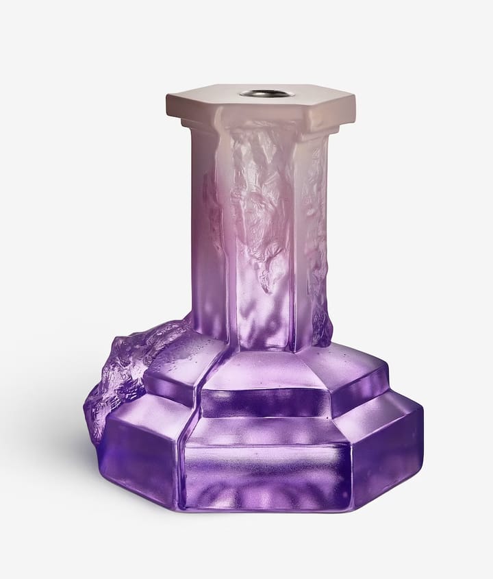 Rocky Baroque candle sticks 175 mm, Lilac Kosta Boda