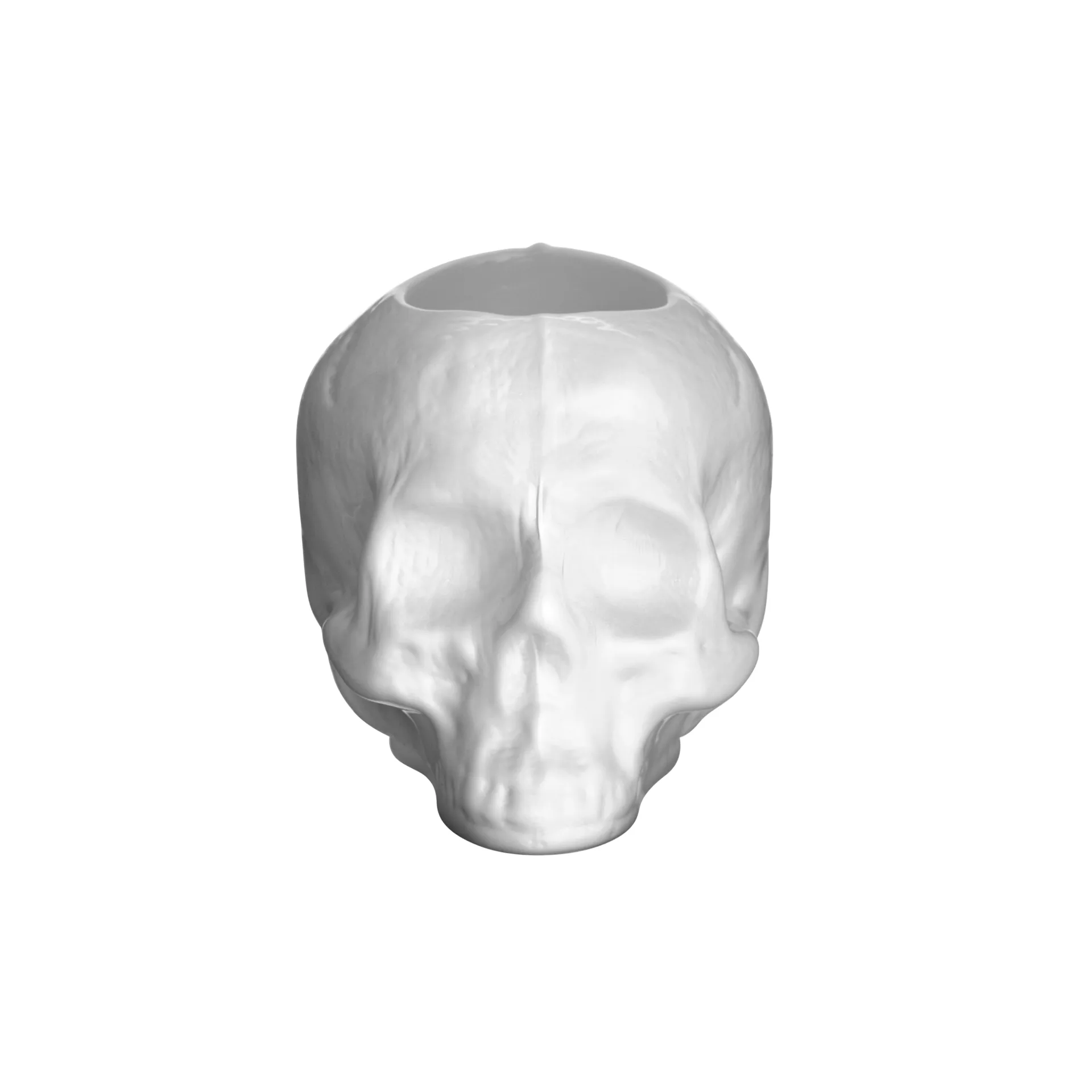 Skull votive 8,5 cm, White Kosta Boda