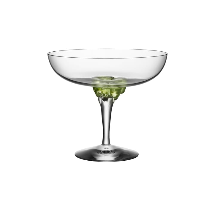 Sugar Dandy coupe glass 32 cl, green Kosta Boda