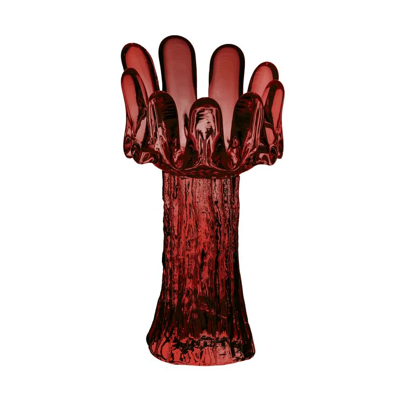 Sunflower candle holder 18 cm, Red Kosta Boda