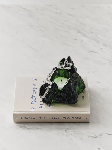 The Rock votive 91 mm - Emerald green - Kosta Boda