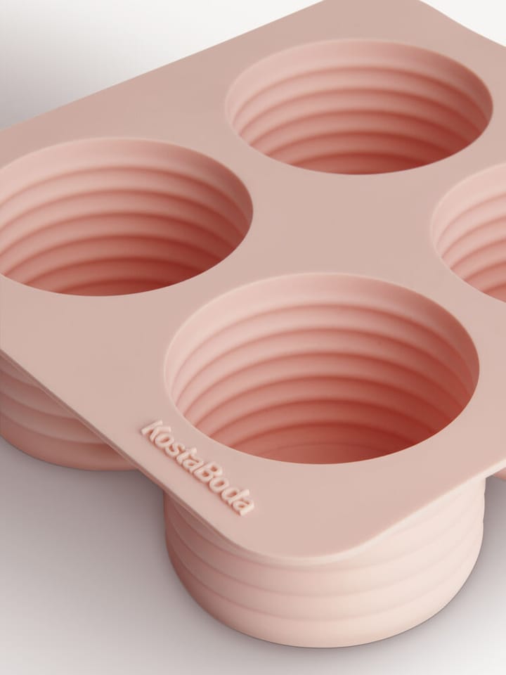 Viva ice cube mold 4 compartments 13 cl, Powder pink Kosta Boda