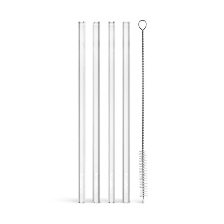 Viva straws + cleaning brush 5 pieces - Clear - Kosta Boda