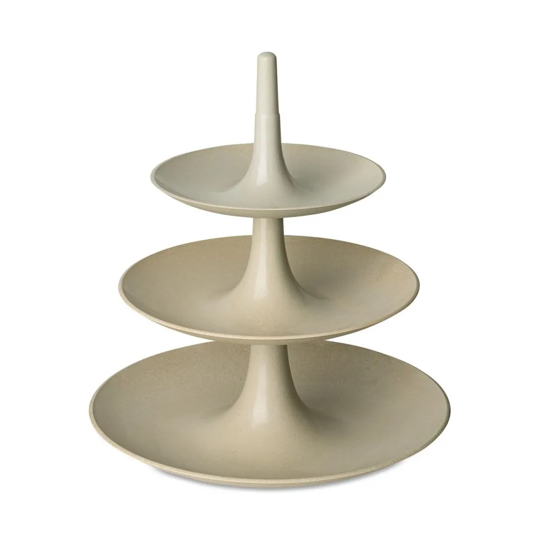 Babell cake stand L, Natural desert sand Koziol