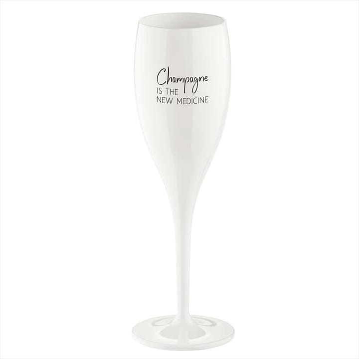 Cheers champagne glasses 10 cl 6-pack - Champagne the new medicine - Koziol