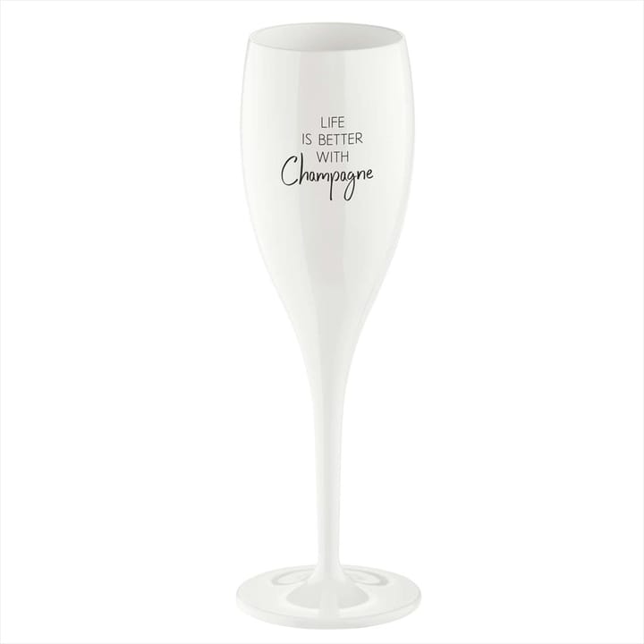 Cheers champagne glasses 10 cl 6-pack - Life is better with champagne - Koziol