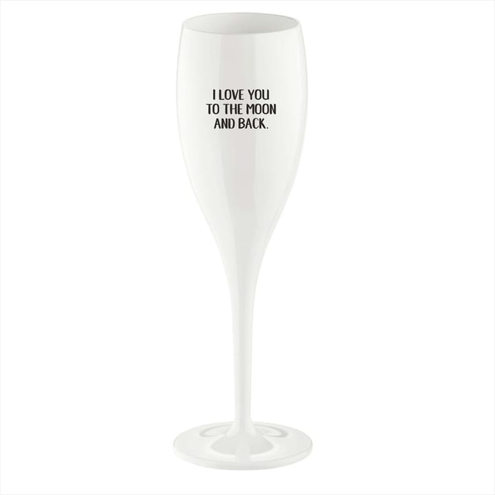 Cheers champagne glasses 10 cl 6-pack - Love you to the moon - Koziol