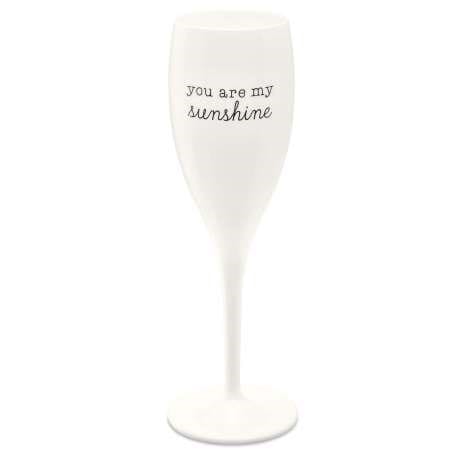 Cheers champagne glasses 10 cl 6-pack - You are my sunshine - Koziol