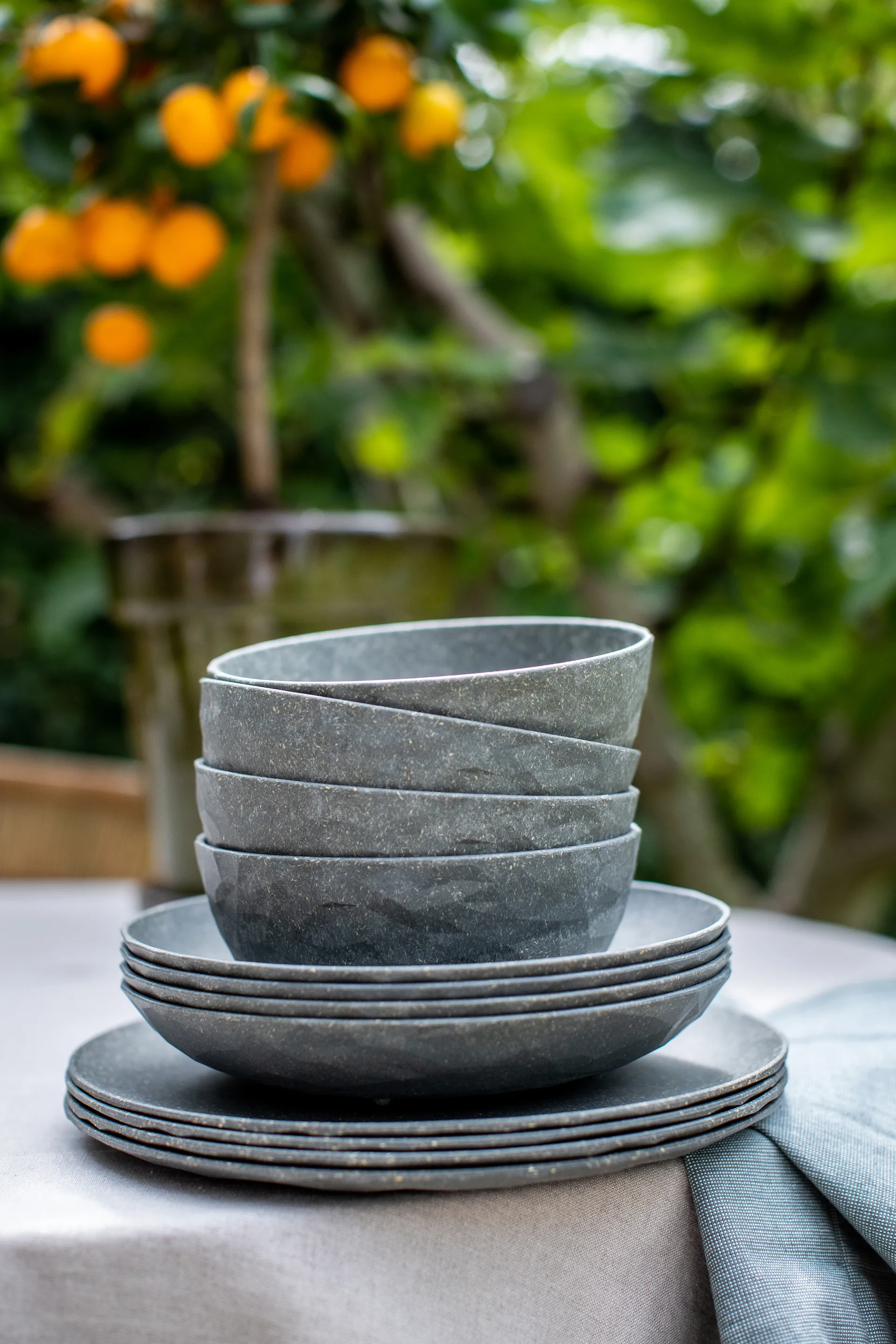 Club bowl Ø16.2 cm 4-pack biocircular thermoplastic, Nature ash grey Koziol