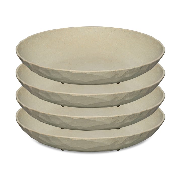 Club deep plate Ø22 cm 4-pack - Natural desert sand - Koziol