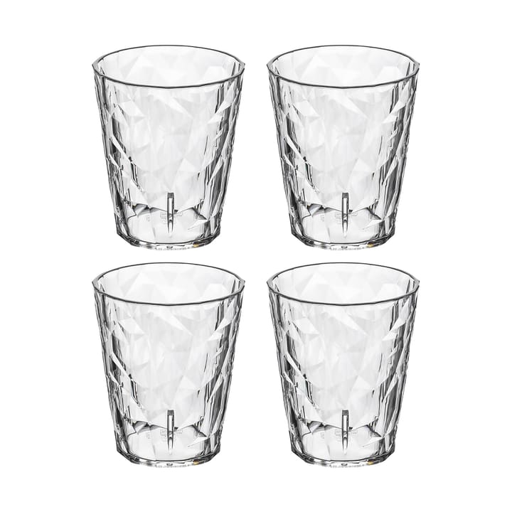 Club No. 1 drinking glass plastic 25 cl 4-pack, Crystal clear Koziol