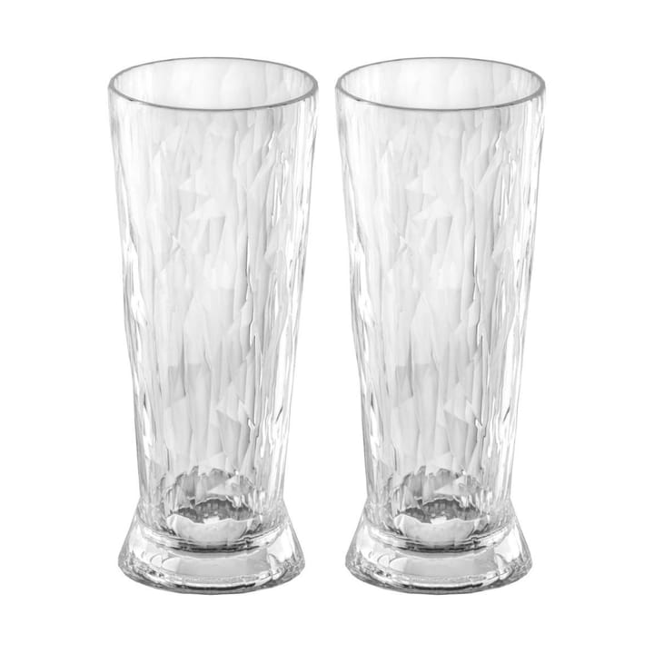 Club No. 10 beer glass plastic 30 cl 2-pack, Crystal clear Koziol