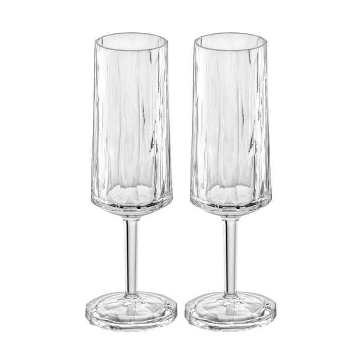Club No. 14 champagne glass plastic 10 cl 2-pack, Crystal clear Koziol