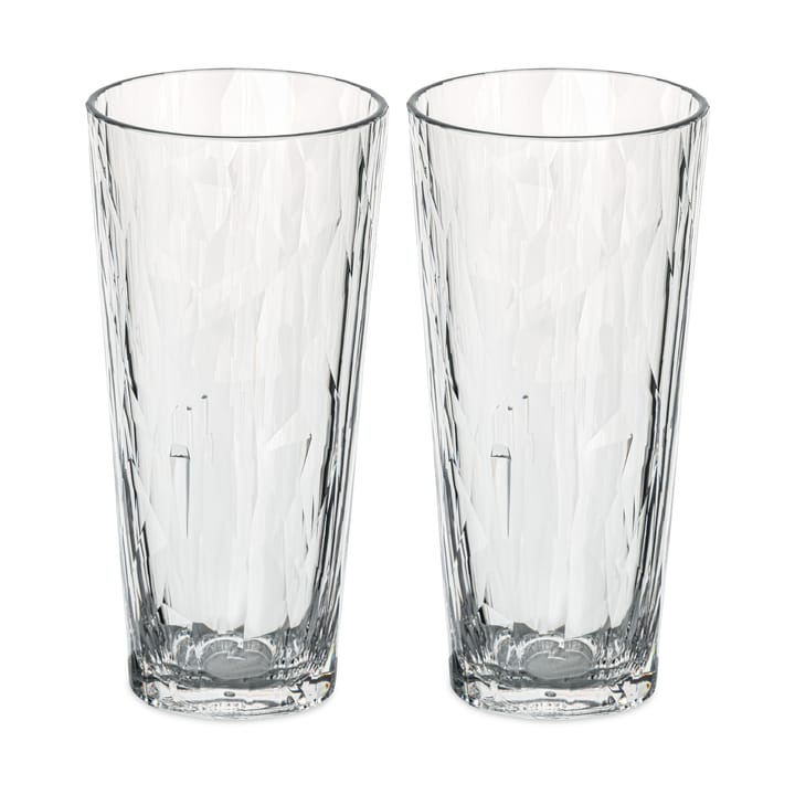 Club No. 19 drinking glass plastic 25 cl 2-pack - Crystal clear - Koziol