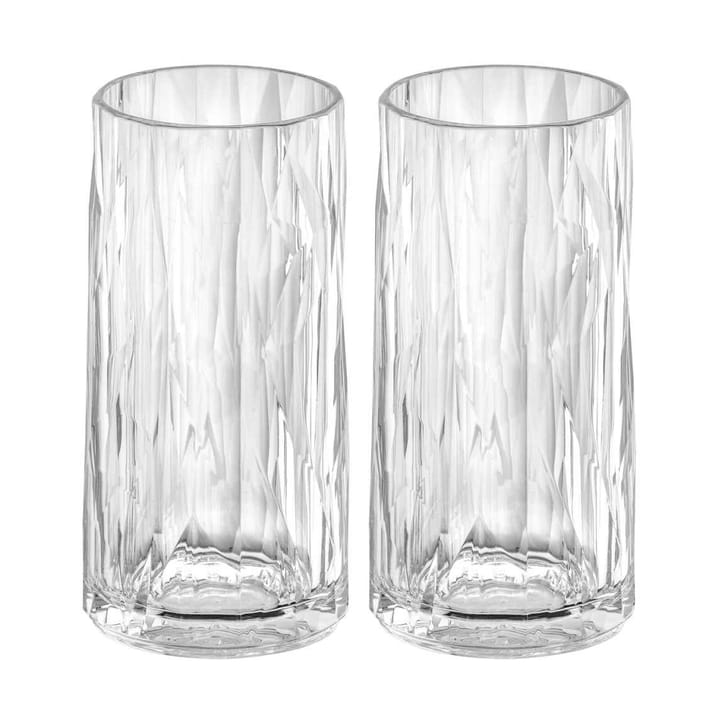Club No. 8 drinking glass plastic 30 cl 2-pack, Crystal clear Koziol