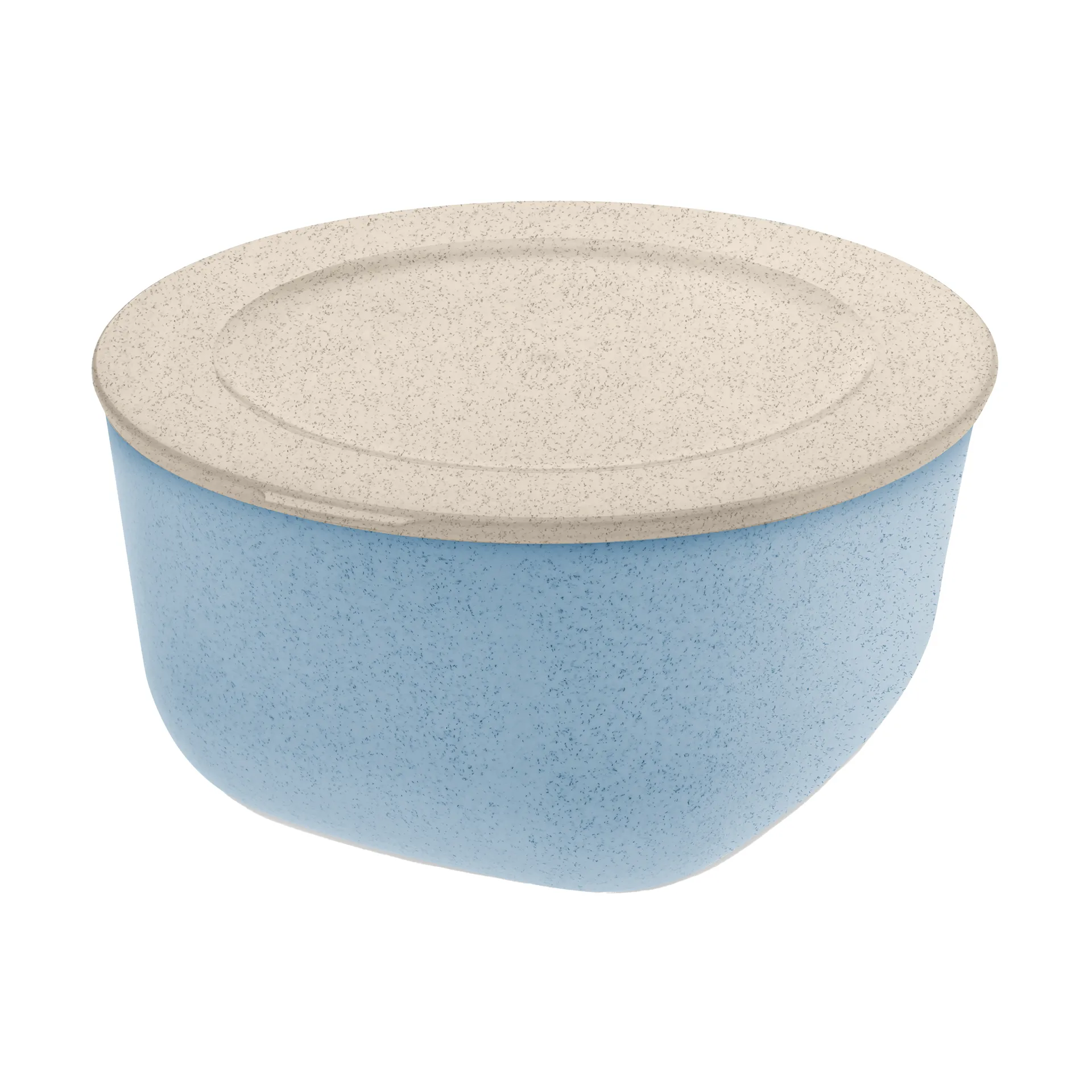 Connect bowl/bowl with lid 2 L biocircular thermoplastic, Nature flower blue Koziol