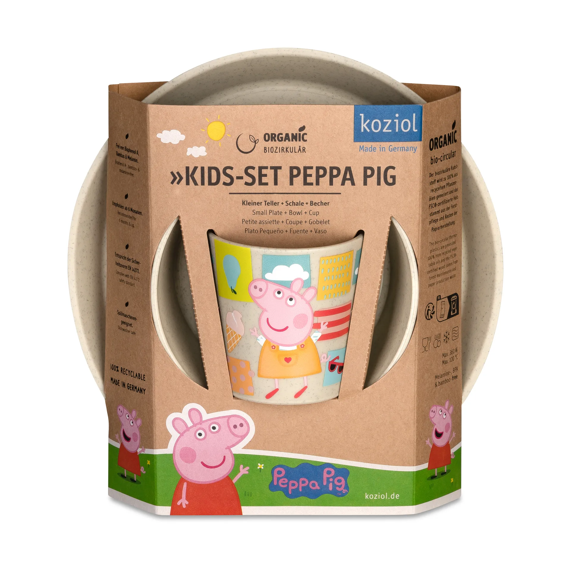 Connect children's dinnerware 3 pieces, Greta Pig Koziol