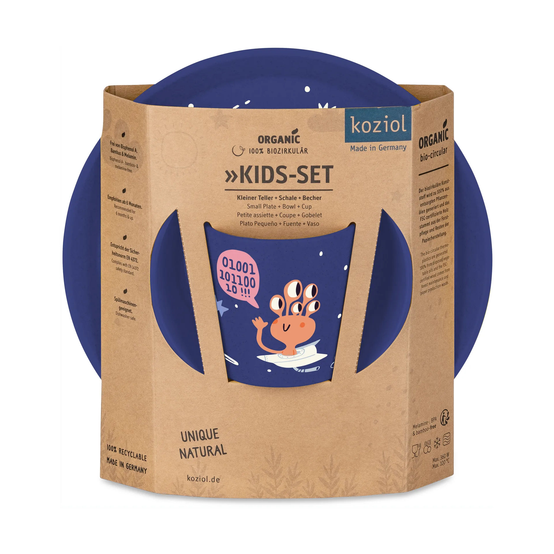 Connect children's dinnerware 3 pieces, Space Koziol