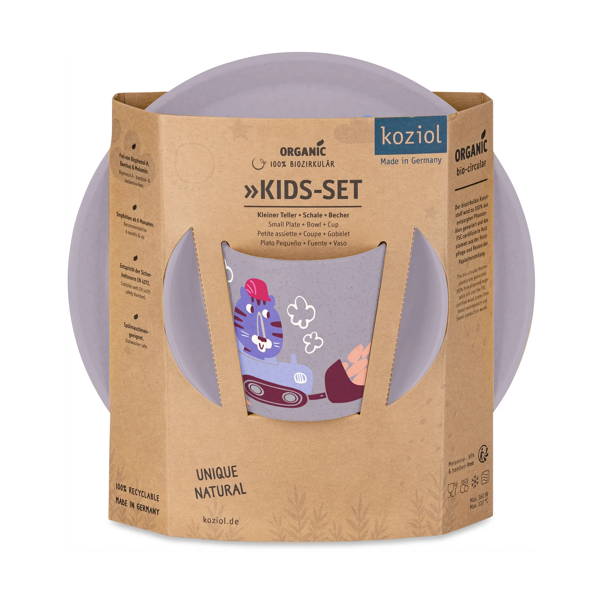 Connect children's dinnerware 3 pieces, Trucks Koziol
