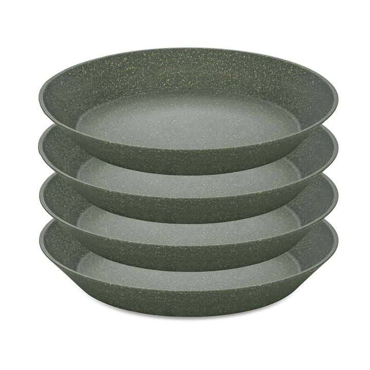 Connect deep plate Ø24 cm 4-pack - Natural ash grey - Koziol