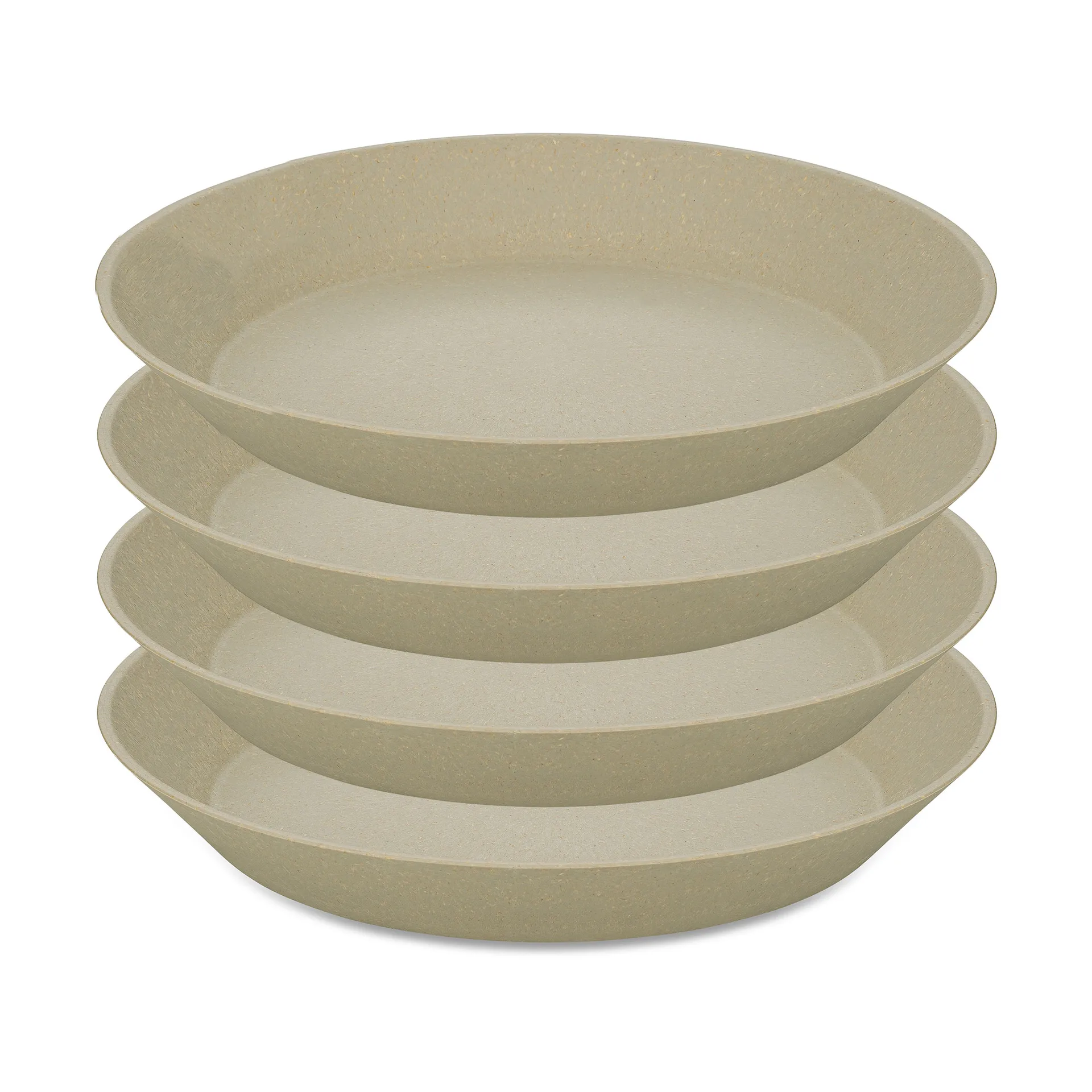 Connect deep plate Ø24 cm 4-pack, Natural desert sand Koziol