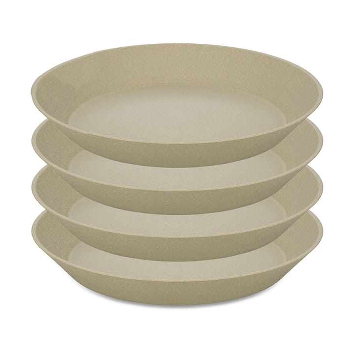 Connect deep plate Ø24 cm 4-pack - Natural desert sand - Koziol