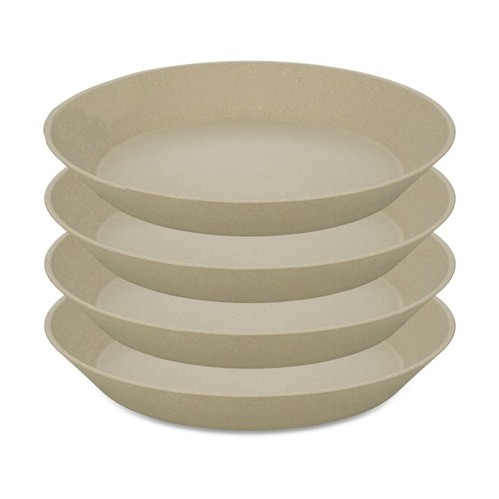 Connect deep  plate Ø24 cm 4-pack - Natural desert sand - Koziol