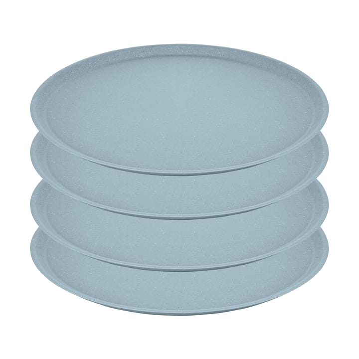 Connect plate Ø25.5 cm 4-pack - Natural flower blue - Koziol