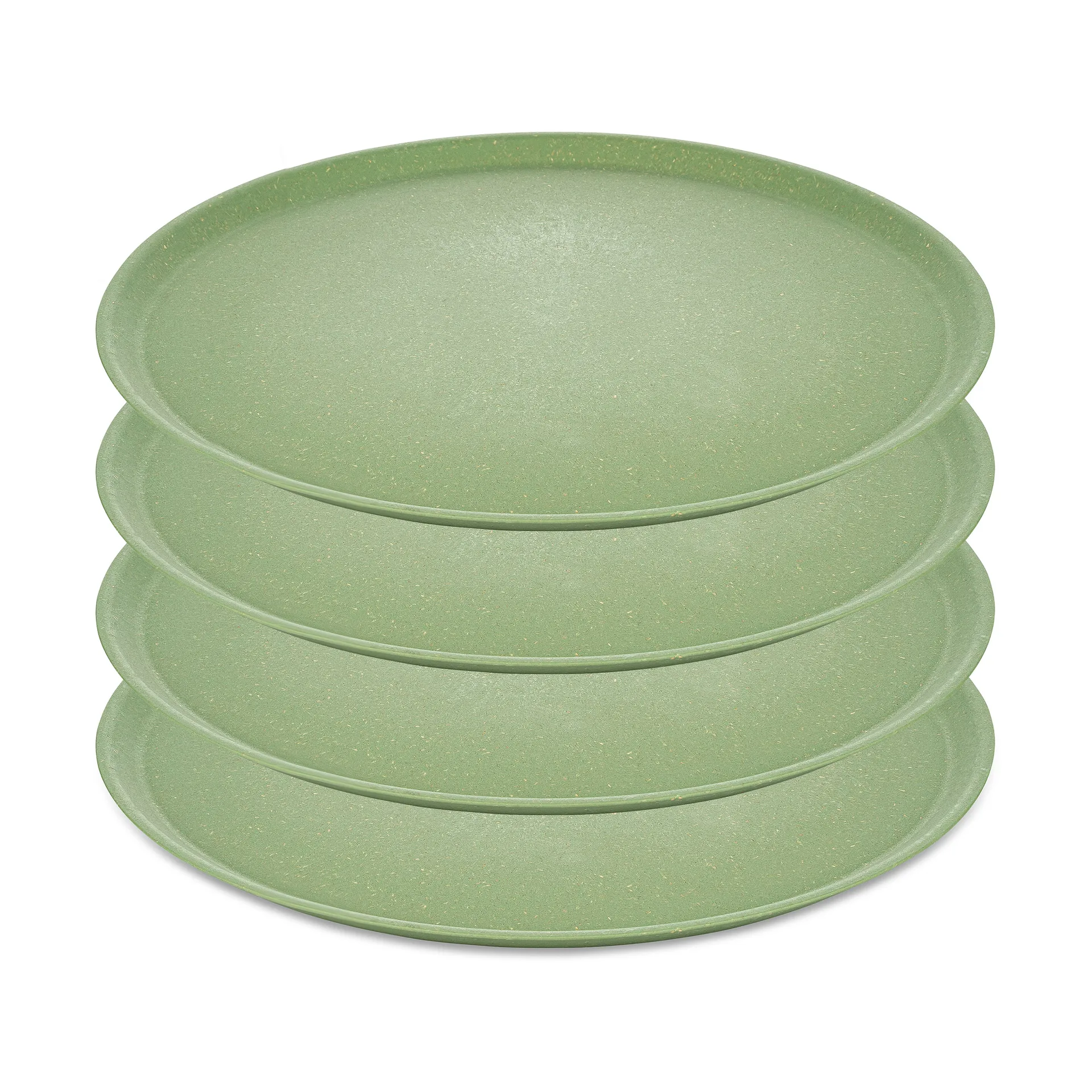 Connect plate Ø25.5 cm 4-pack, Natural leaf green Koziol