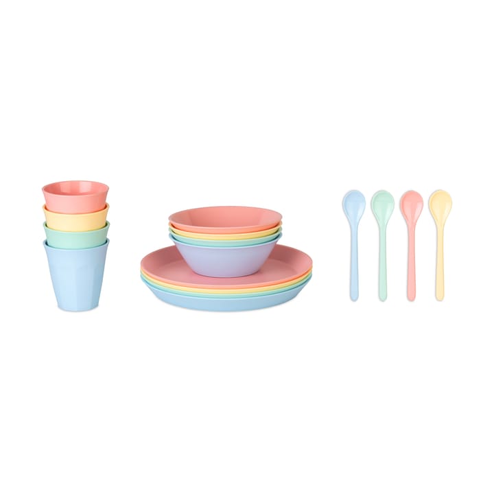 Nora Macarons dinnerware set 16 pieces - Multi - Koziol