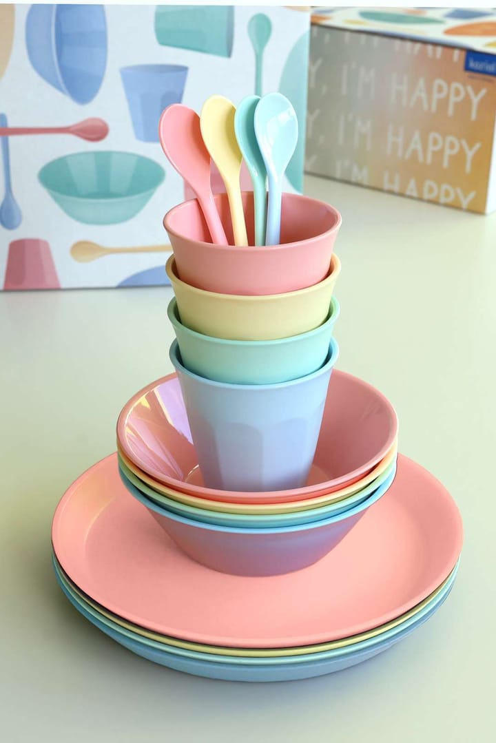 Nora Macarons dinnerware set 16 pieces, Multi Koziol