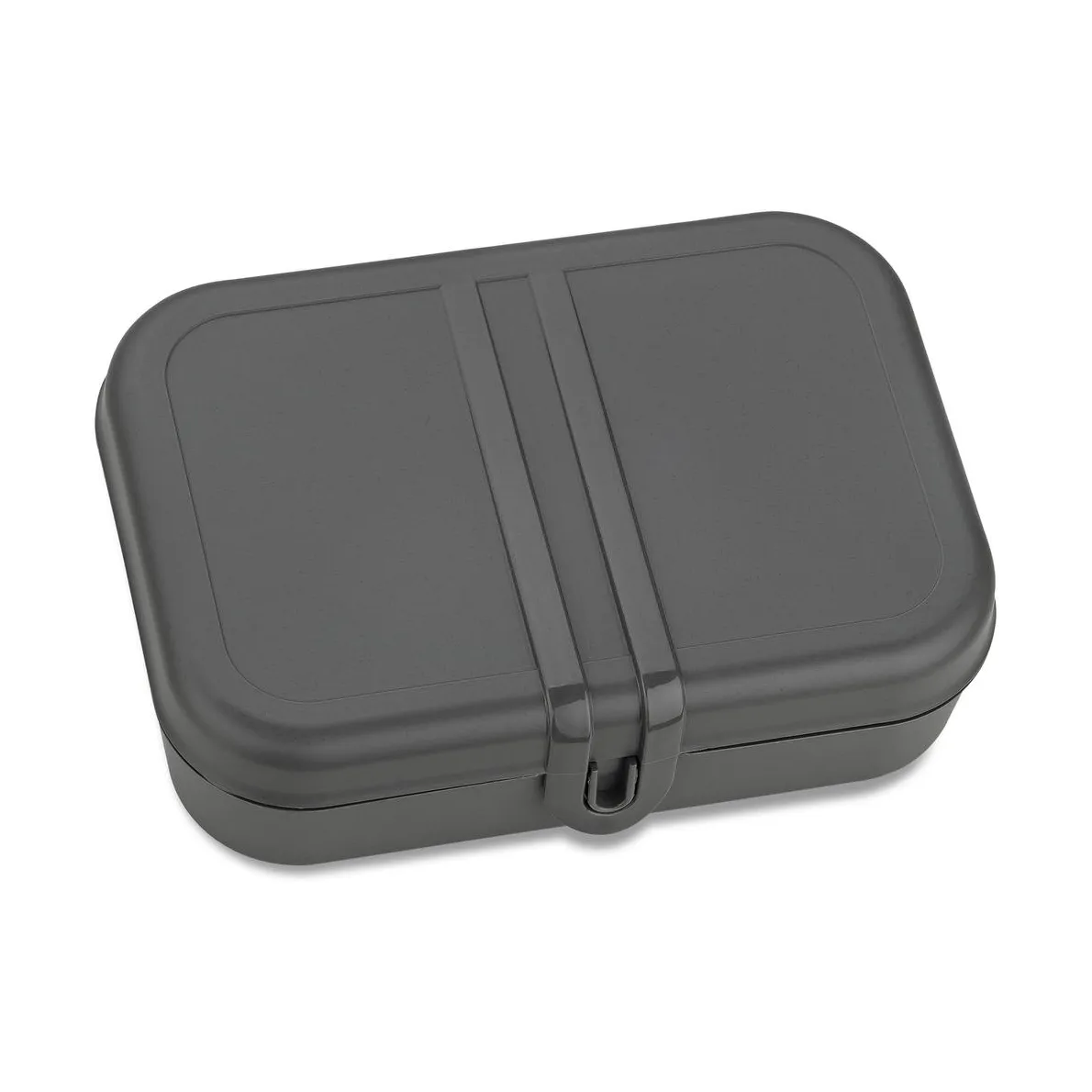 Pascal lunch box with divider L, Dark grey Koziol