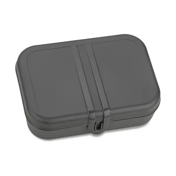 Pascal lunch box with divider L - Dark grey - Koziol