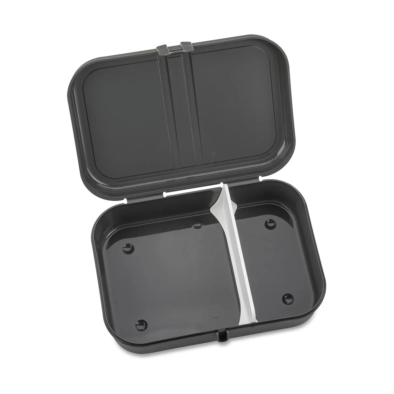 Pascal lunch box with divider L, Dark grey Koziol