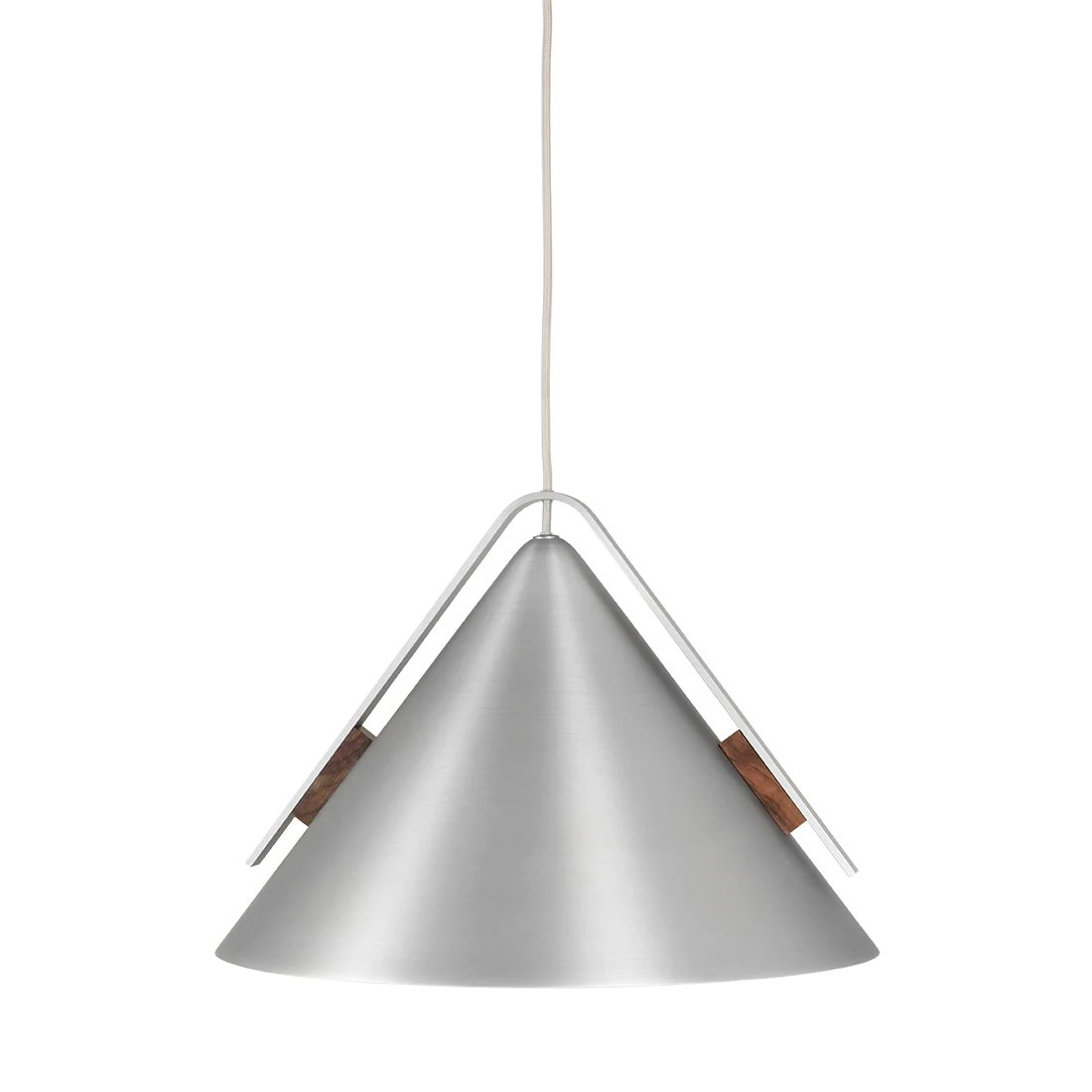 Kristina Dam Studio Cone pendant L Aluminum-walnut