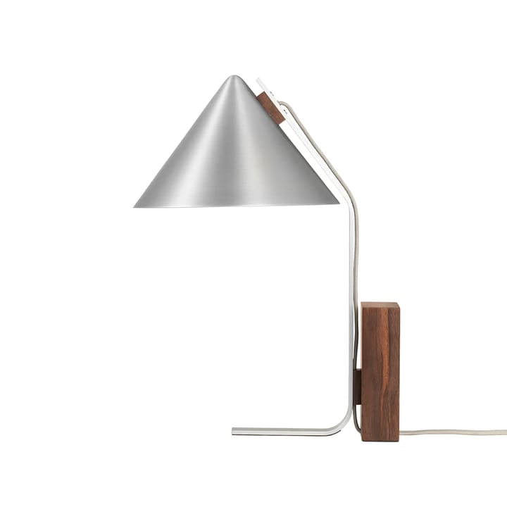 Cone table lamp - Aluminum-walnut - Kristina Dam Studio