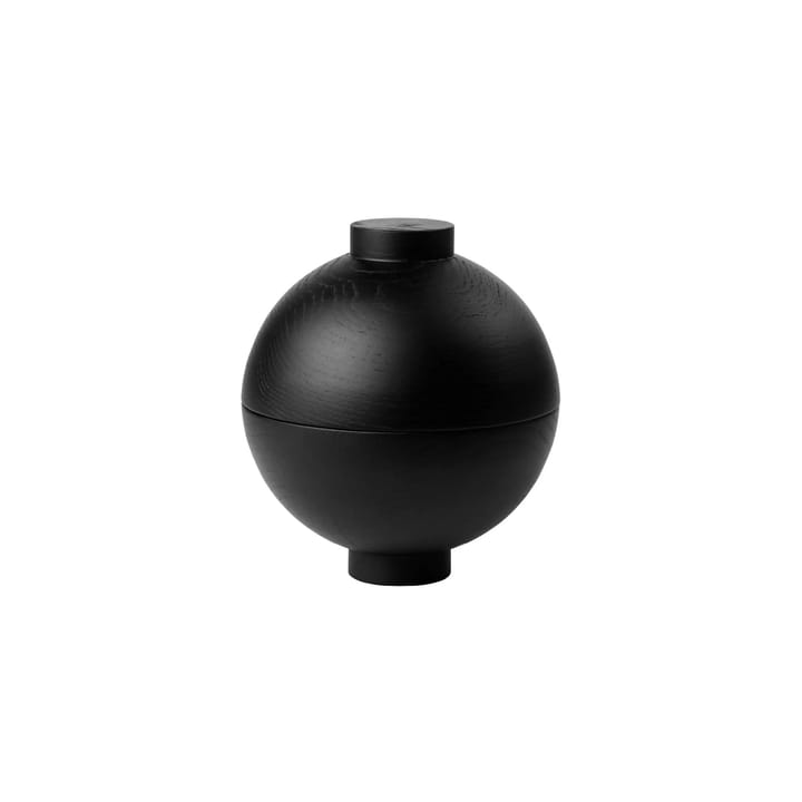 Wooden Sphere bowl XL Ø16x18 cm - Black - Kristina Dam Studio