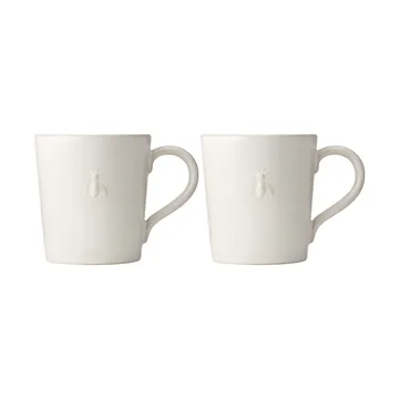 Abeille ceramic mug 2-pack - White - La Rochère