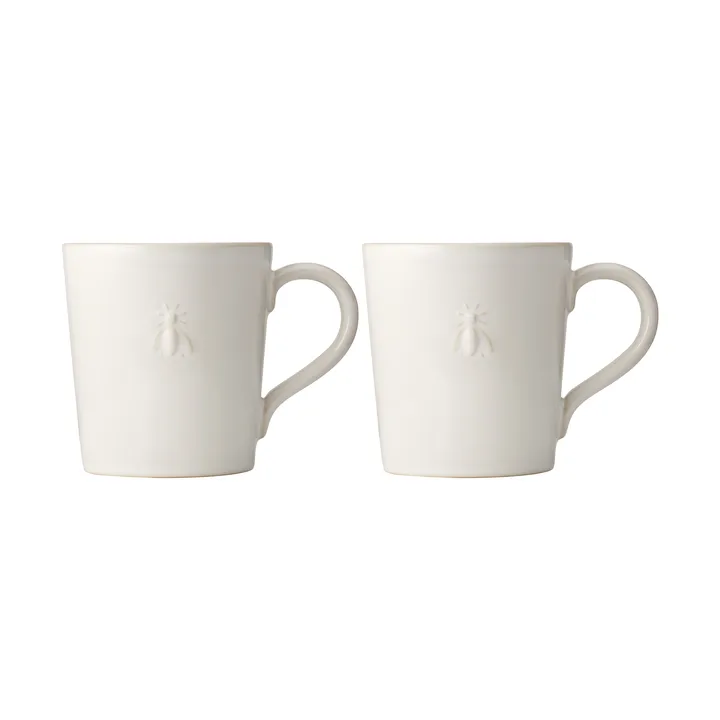 Abeille ceramic mug 2-pack - White - La Rochère