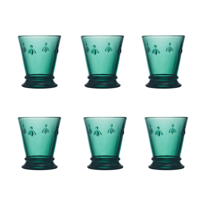 Abeille drinking glass 26 cl 6-pack, Emerald green La Rochère