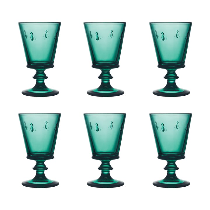 Abeille wine glass 24 cl 6-pack - Emerald green - La Rochère